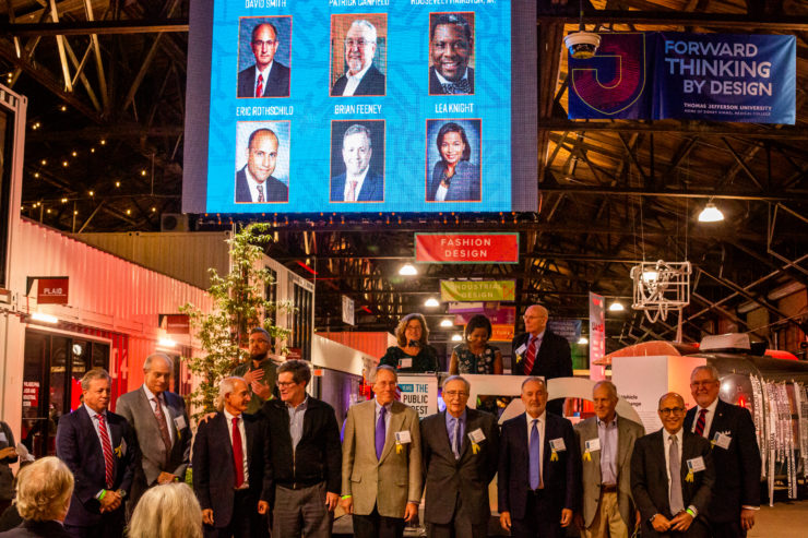Lawrence Hoyle (second from left) receives the Thaddeus Stevens Award at our 50th Anniversary Celebration in October 2019