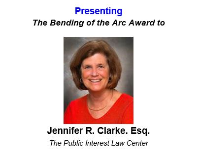 Presenting the Bending of the ARC award to Jennifer Clarke